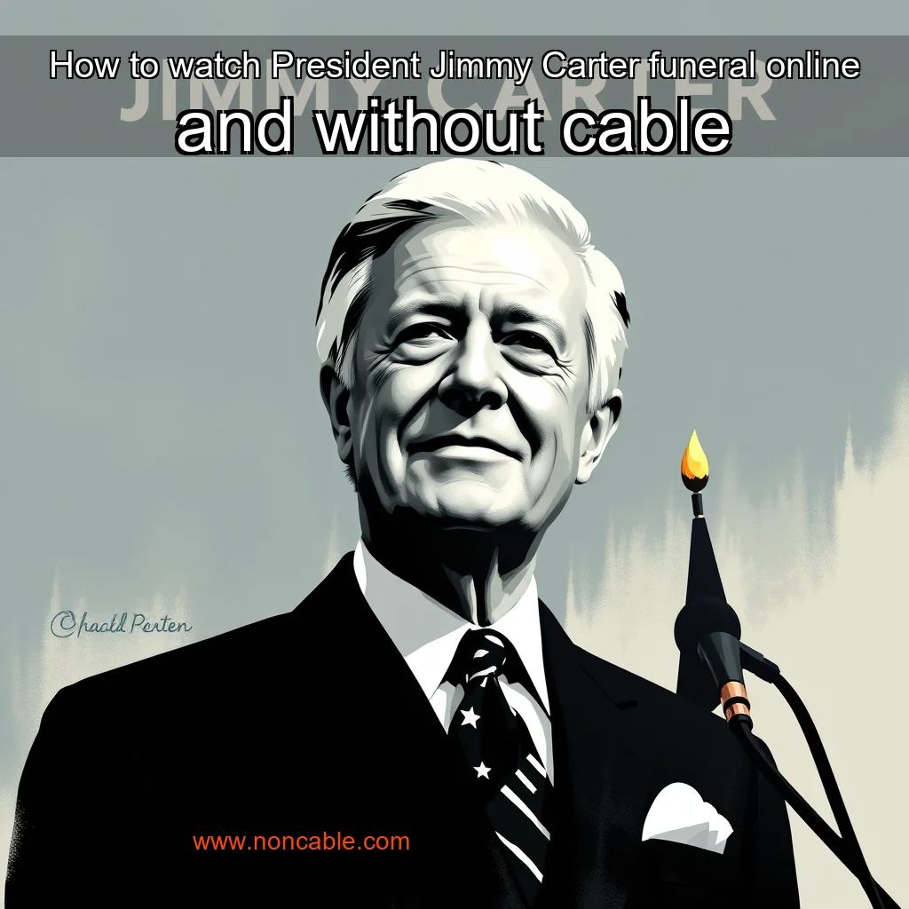 Artistic representation for How to watch President Jimmy Carter funeral online and without cable
