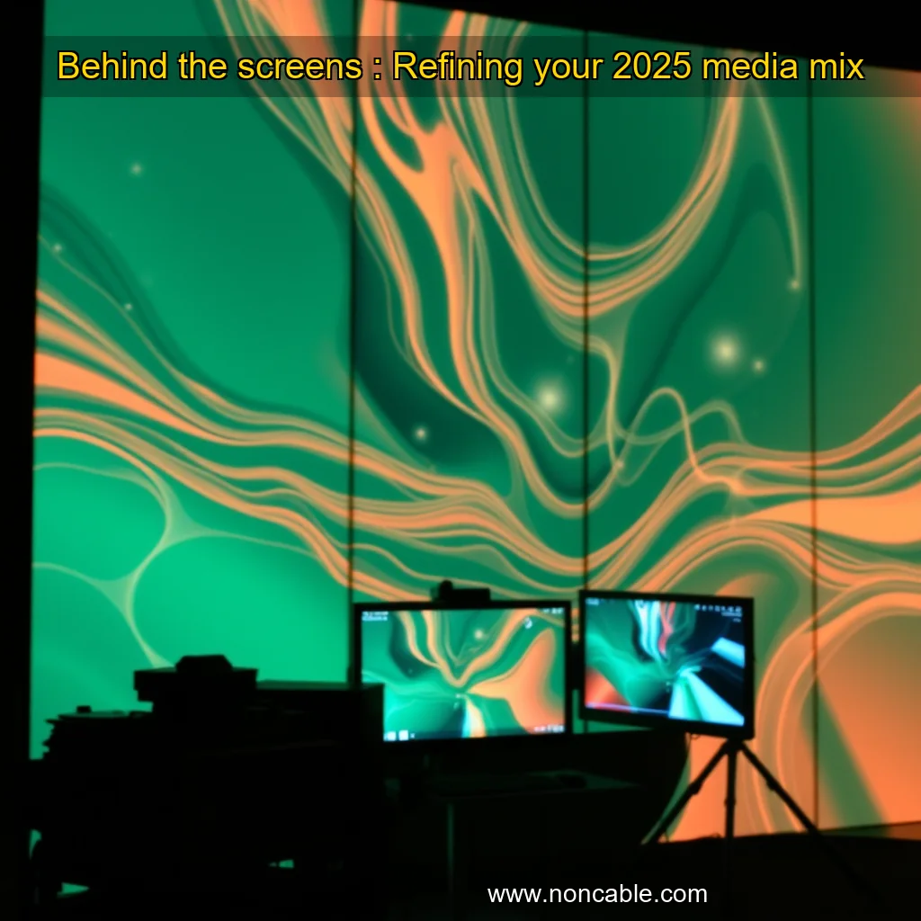 Artistic representation for Behind the screens : Refining your 2025 media mix
