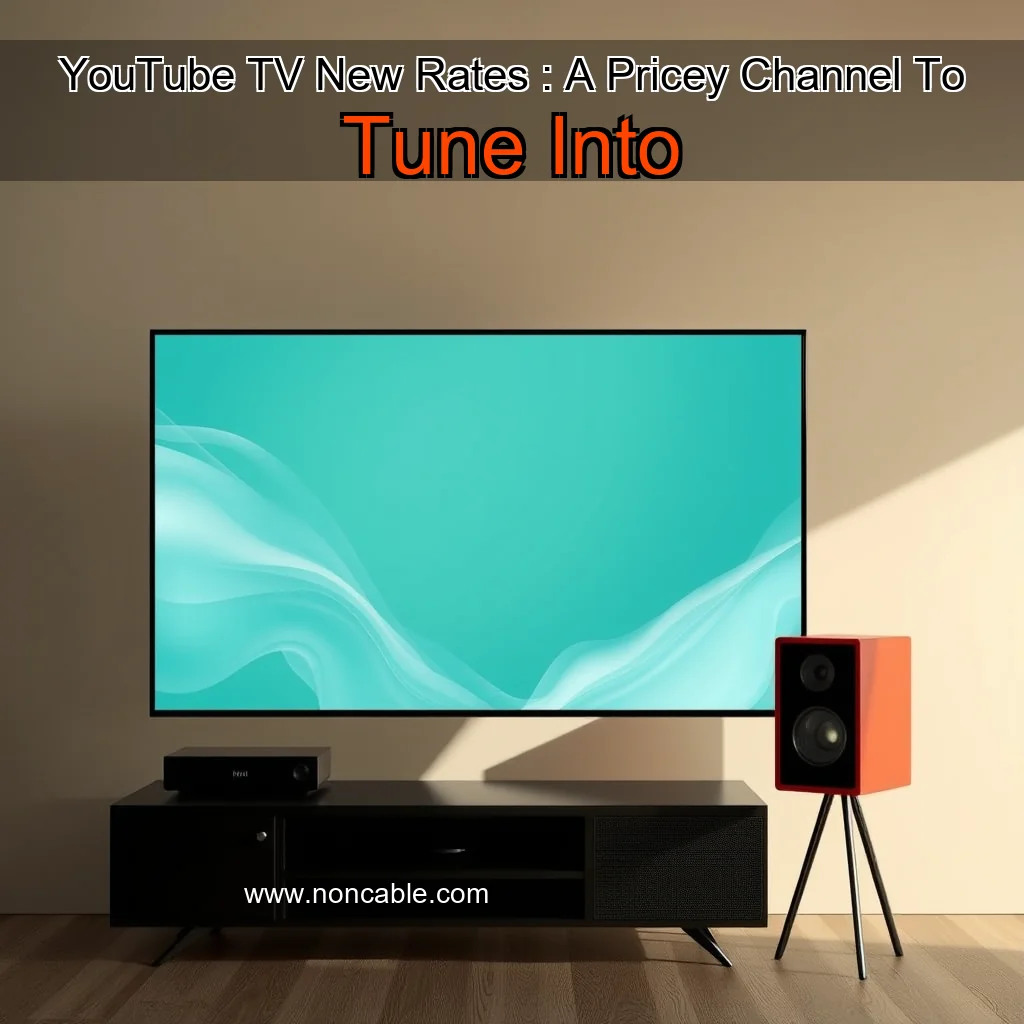 Artistic representation for YouTube TV New Rates : A Pricey Channel To Tune Into