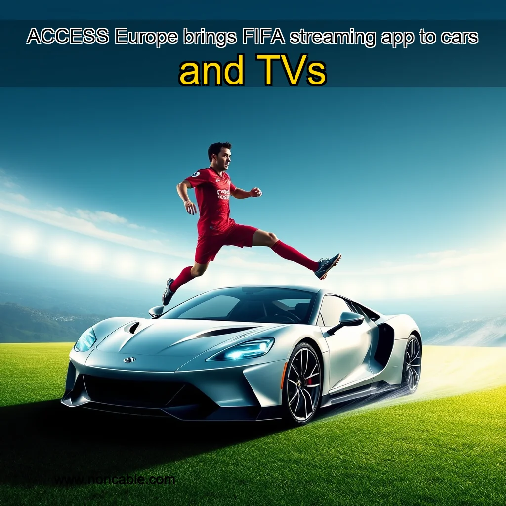 Artistic representation for ACCESS Europe brings FIFA streaming app to cars and TVs