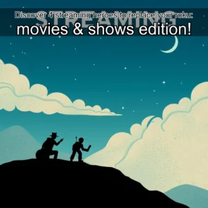 Artistic representation for Discover 4 streaming heroes to replace your roku: movies & shows edition!