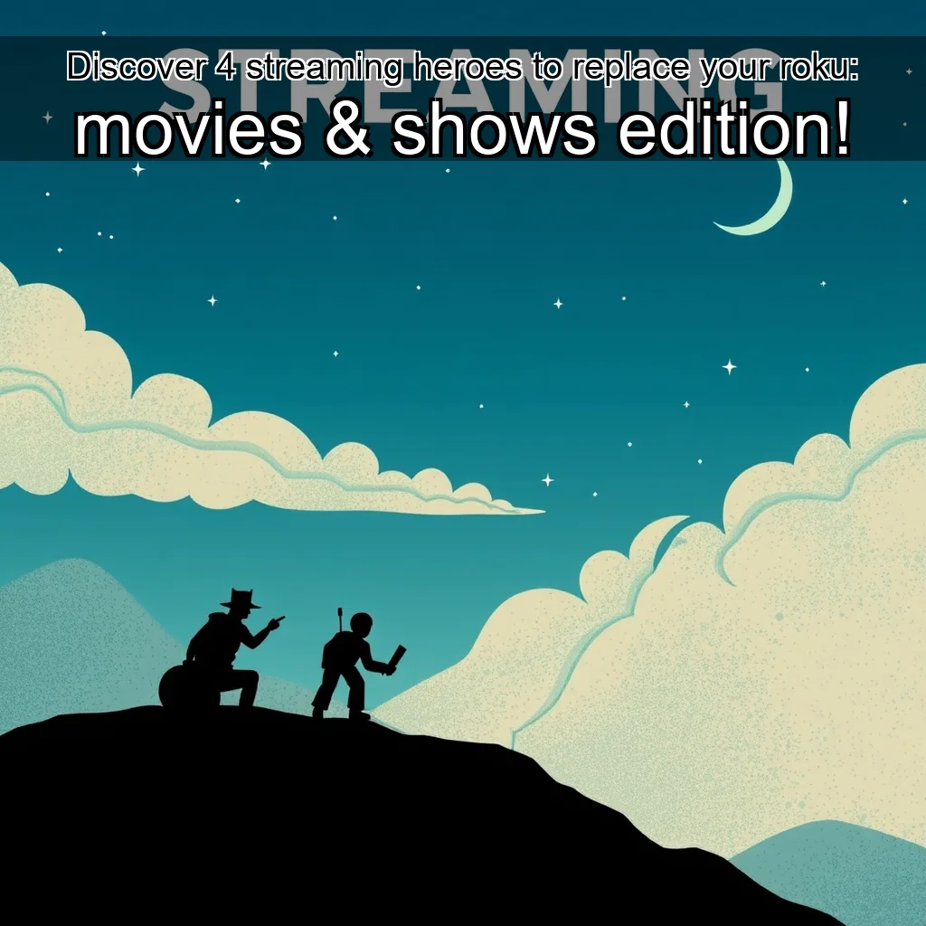 Artistic representation for Discover 4 streaming heroes to replace your roku: movies & shows edition!