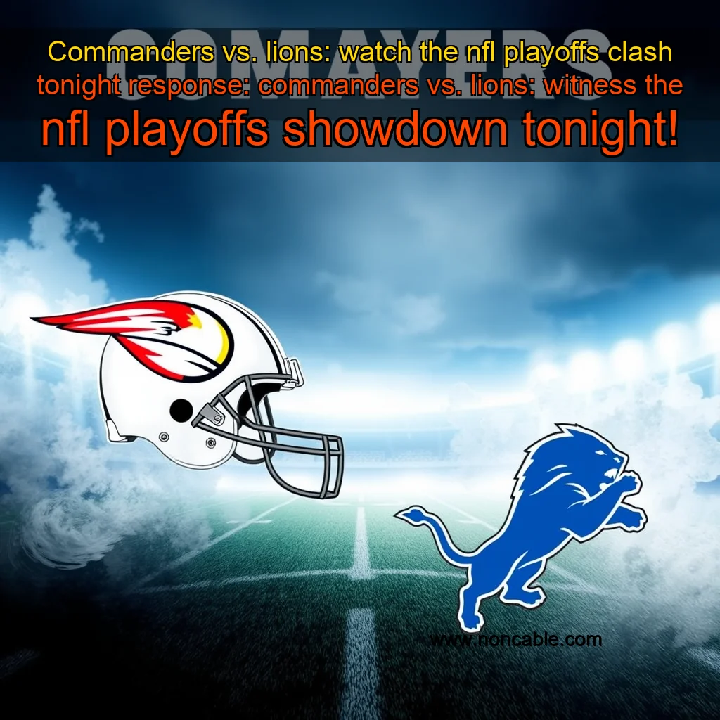 Artistic representation for Commanders vs. lions: watch the nfl playoffs clash tonight response: commanders vs. lions: witness the nfl playoffs showdown tonight!
