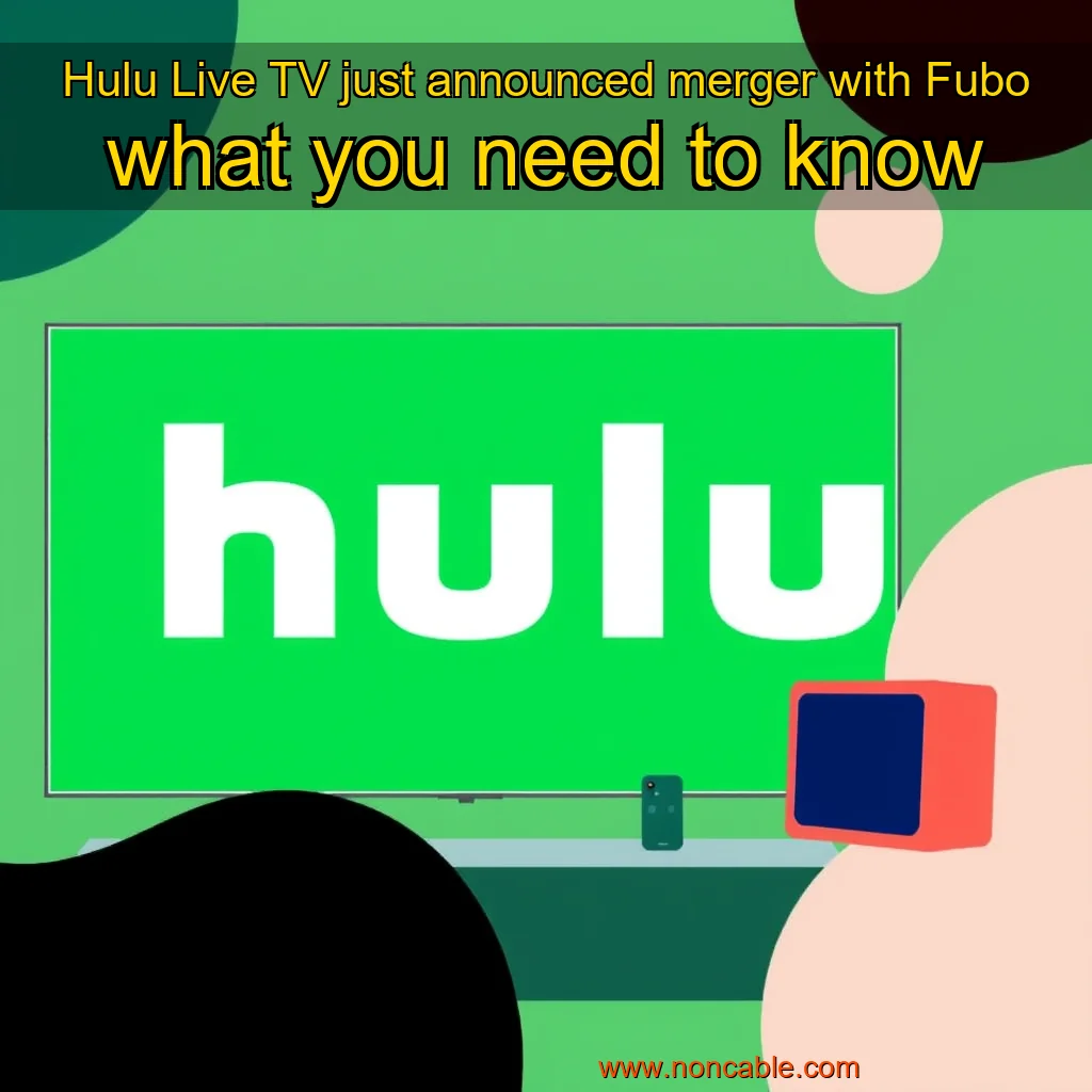Artistic representation for Hulu Live TV just announced merger with Fubo what you need to know