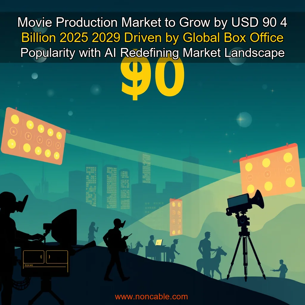 Artistic representation for Movie Production Market to Grow by USD 90 4 Billion 2025 2029 Driven by Global Box Office Popularity with AI Redefining Market Landscape