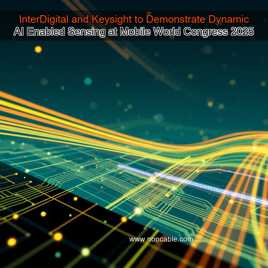 Artistic representation for InterDigital and Keysight to Demonstrate Dynamic AI Enabled Sensing at Mobile World Congress 2025