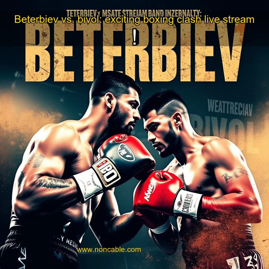 Artistic representation for Beterbiev vs. bivol: exciting boxing clash live stream !