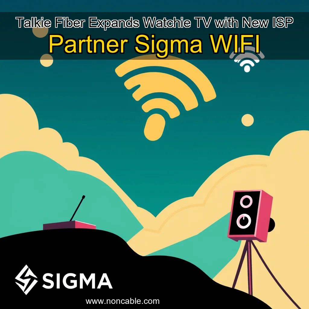 Artistic representation for Talkie Fiber Expands Watchie TV with New ISP Partner Sigma WIFI