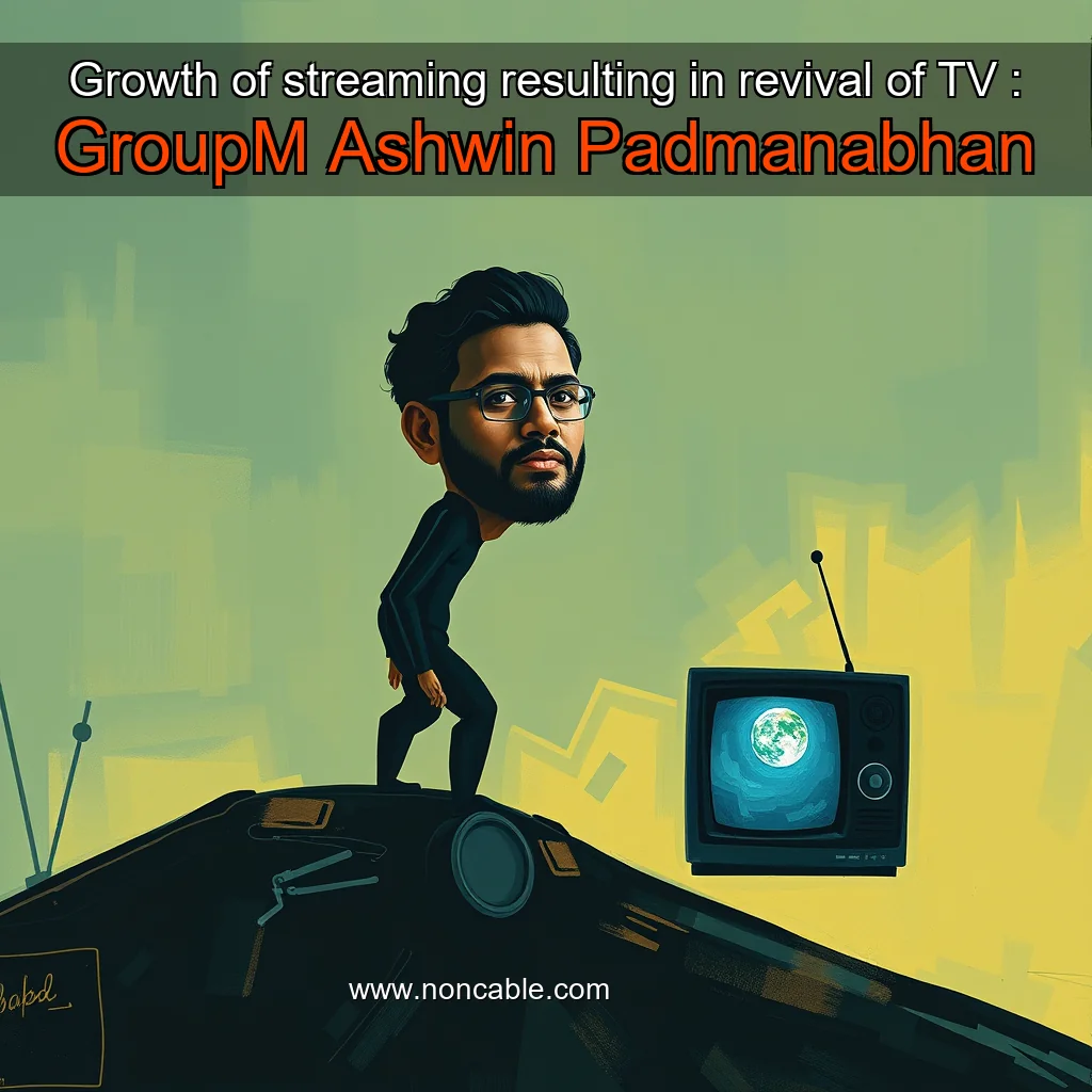 Artistic representation for Growth of streaming resulting in revival of TV : GroupM Ashwin Padmanabhan