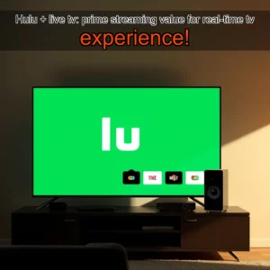 Artistic representation for Hulu + live tv: prime streaming value for real-time tv experience!