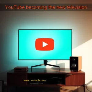 Artistic representation for YouTube becoming the new television