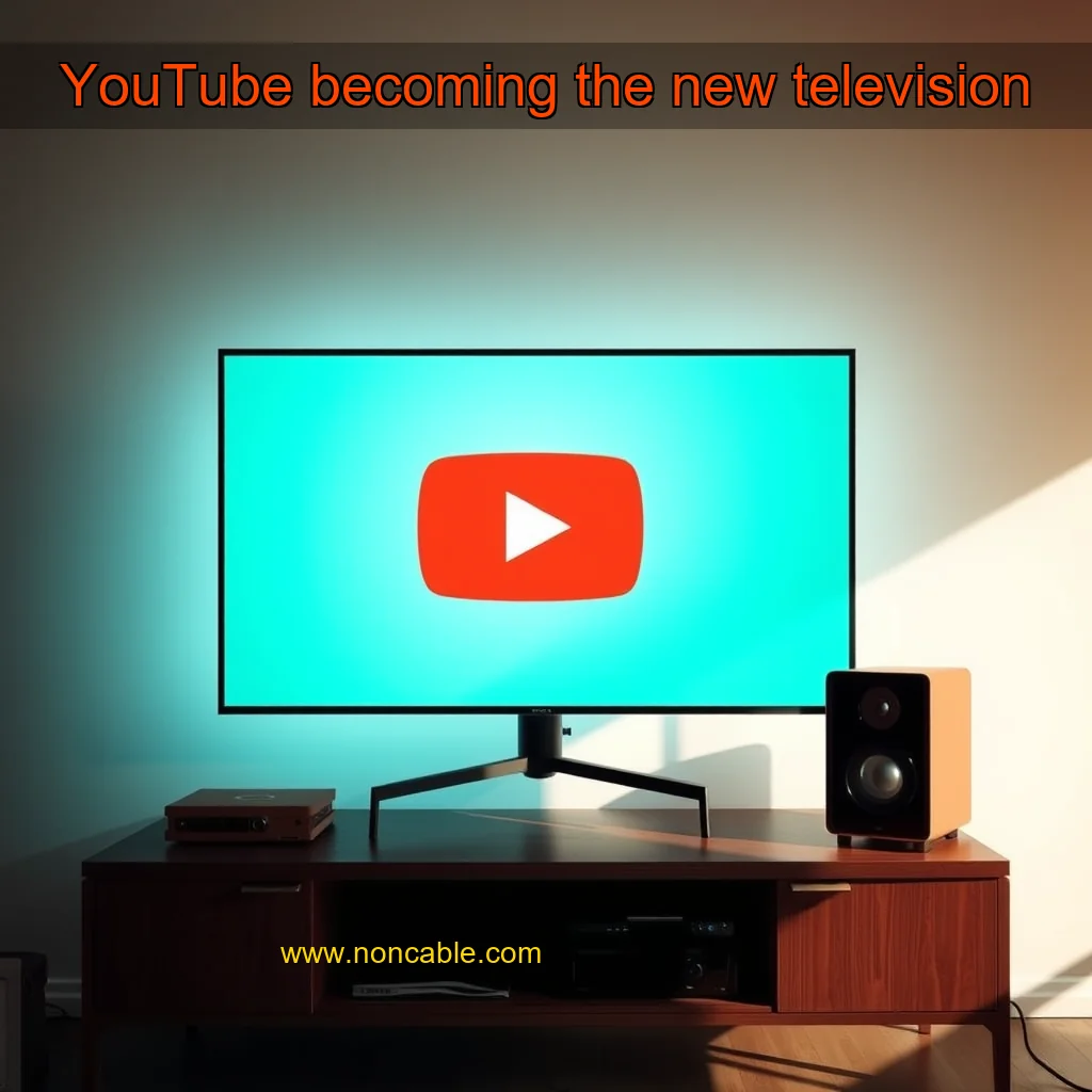 Artistic representation for YouTube becoming the new television