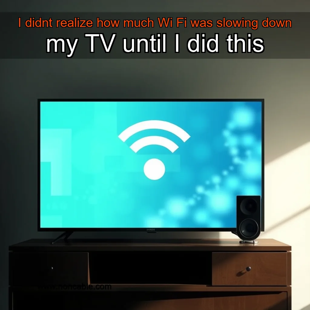 Artistic representation for I didnt realize how much Wi Fi was slowing down my TV until I did this