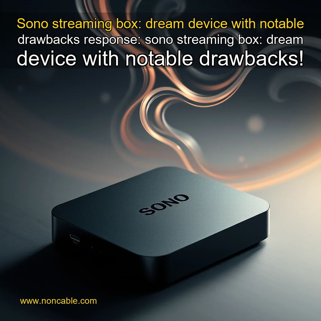 Artistic representation for Sono streaming box: dream device with notable drawbacks response: sono streaming box: dream device with notable drawbacks!