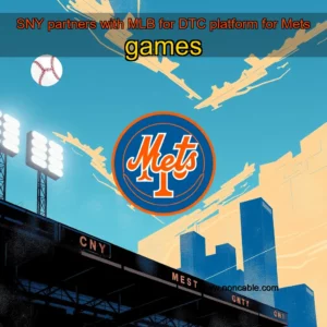 Artistic representation for SNY partners with MLB for DTC platform for Mets games
