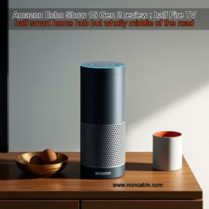 Artistic representation for Amazon Echo Show 15 Gen 2 review : half Fire TV half smart home hub but wholly middle of the road