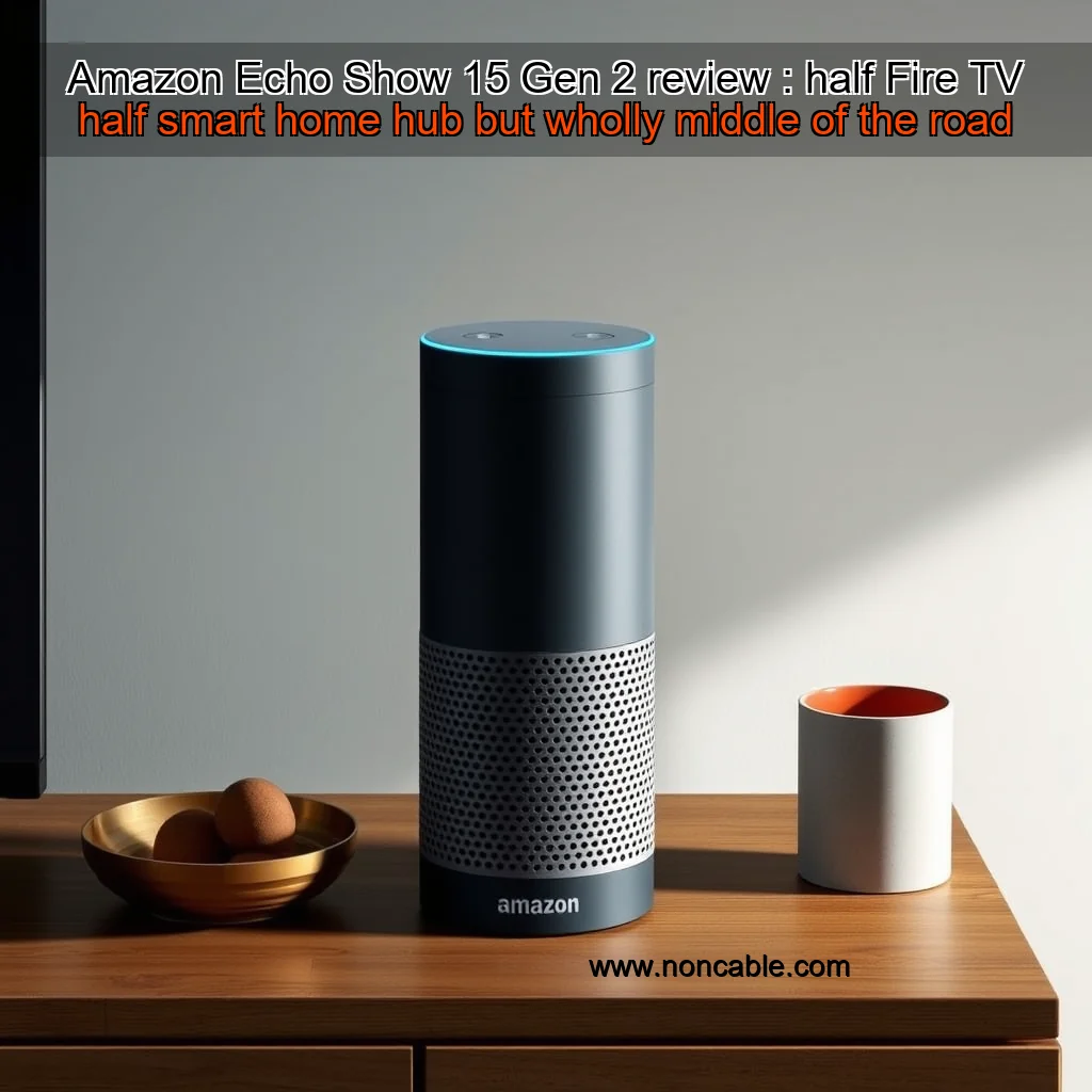 Artistic representation for Amazon Echo Show 15 Gen 2 review : half Fire TV half smart home hub but wholly middle of the road