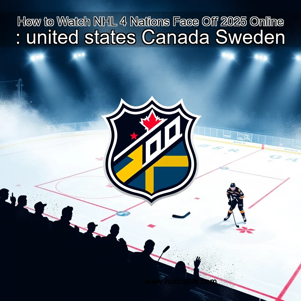 Artistic representation for How to Watch NHL 4 Nations Face Off 2025 Online : united states Canada Sweden