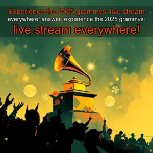 Artistic representation for Experience the 2025 grammys: live stream everywhere! answer: experience the 2025 grammys: live stream everywhere!