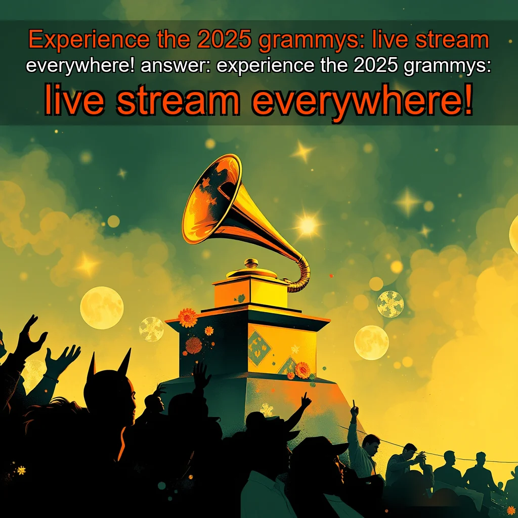 Artistic representation for Experience the 2025 grammys: live stream everywhere! answer: experience the 2025 grammys: live stream everywhere!