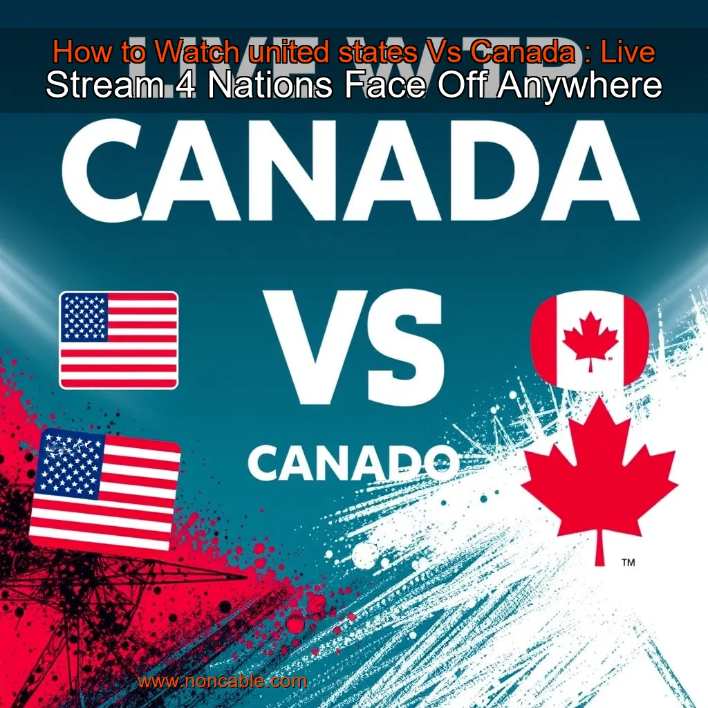 Artistic representation for How to Watch united states Vs Canada : Live Stream 4 Nations Face Off Anywhere