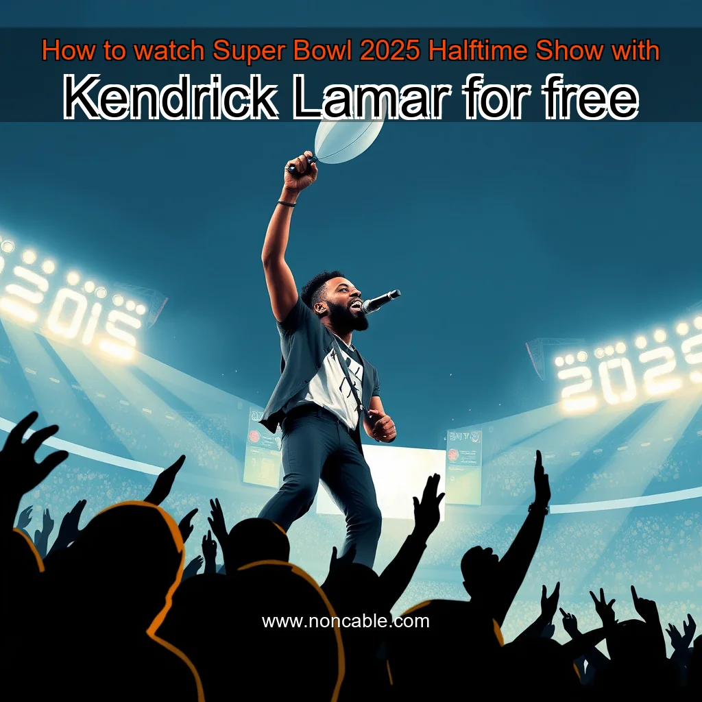 Artistic representation for How to watch Super Bowl 2025 Halftime Show with Kendrick Lamar for free
