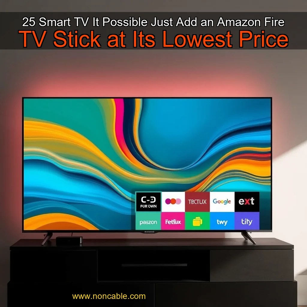 Artistic representation for 25 Smart TV It Possible Just Add an Amazon Fire TV Stick at Its Lowest Price