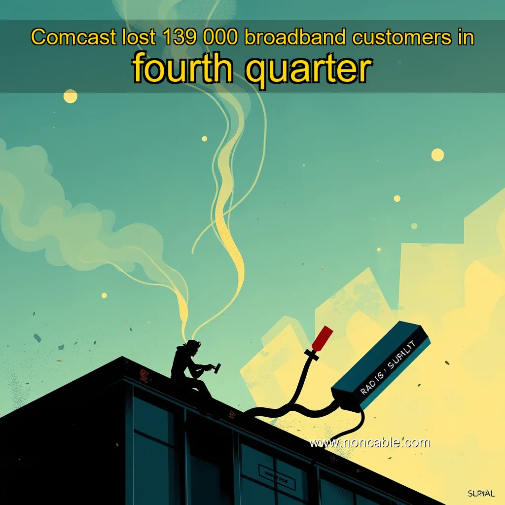 Artistic representation for Comcast lost 139 000 broadband customers in fourth quarter
