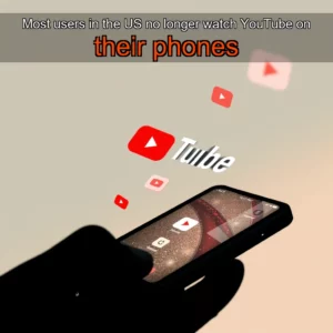 Artistic representation for Most users in the US no longer watch YouTube on their phones