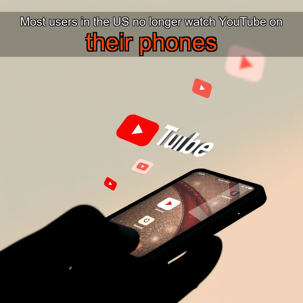 Artistic representation for Most users in the US no longer watch YouTube on their phones