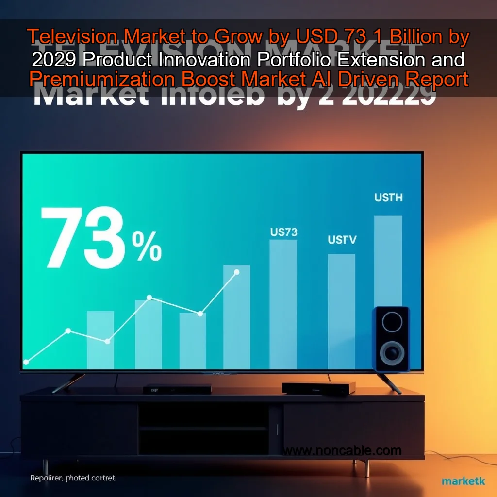 Artistic representation for Television Market to Grow by USD 73 1 Billion by 2029 Product Innovation Portfolio Extension and Premiumization Boost Market AI Driven Report