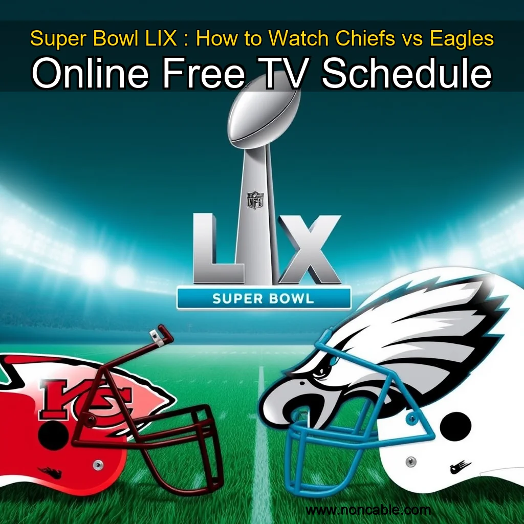 Artistic representation for Super Bowl LIX : How to Watch Chiefs vs Eagles Online Free TV Schedule