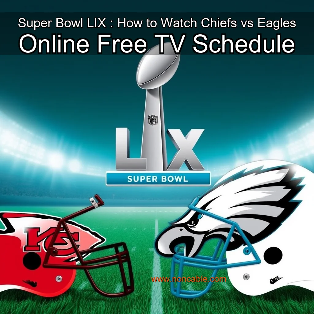Artistic representation for Super Bowl LIX : How to Watch Chiefs vs Eagles Online Free TV Schedule