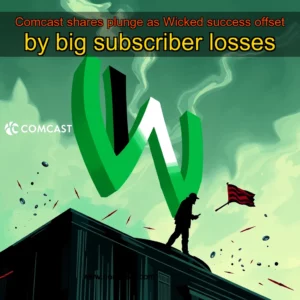 Artistic representation for Comcast shares plunge as Wicked success offset by big subscriber losses