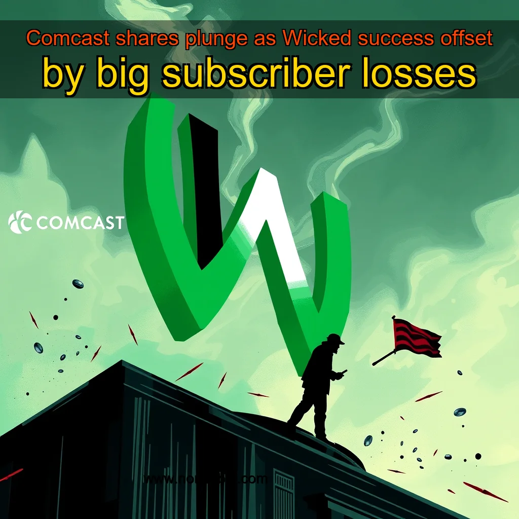 Artistic representation for Comcast shares plunge as Wicked success offset by big subscriber losses
