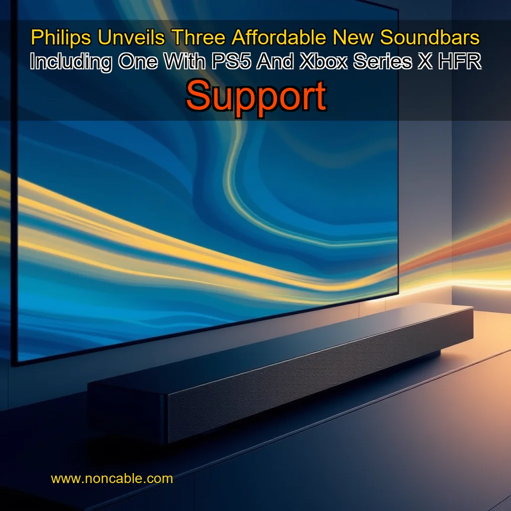 Artistic representation for Philips Unveils Three Affordable New Soundbars Including One With PS5 And Xbox Series X HFR Support