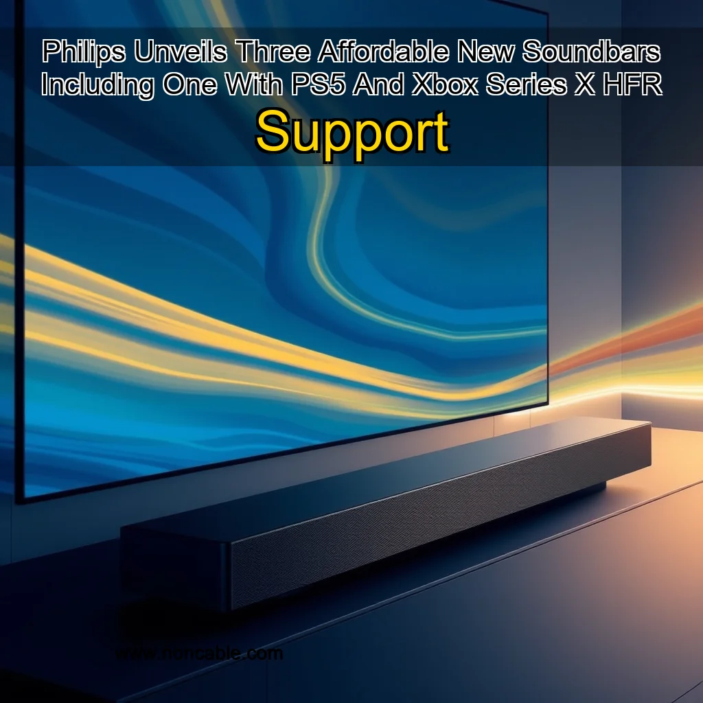 Artistic representation for Philips Unveils Three Affordable New Soundbars Including One With PS5 And Xbox Series X HFR Support