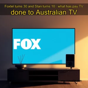 Artistic representation for Foxtel turns 30 and Stan turns 10 : what has pay TV done to Australian TV