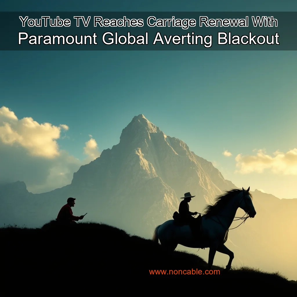 Artistic representation for YouTube TV Reaches Carriage Renewal With Paramount Global Averting Blackout