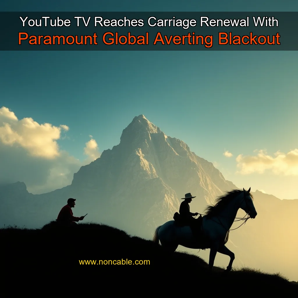 Artistic representation for YouTube TV Reaches Carriage Renewal With Paramount Global Averting Blackout