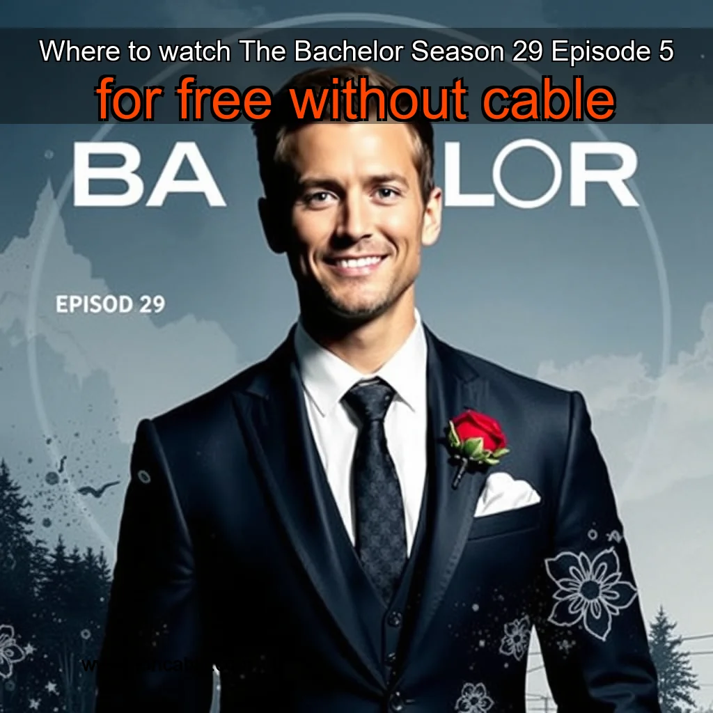 Artistic representation for Where to watch The Bachelor Season 29 Episode 5 for free without cable