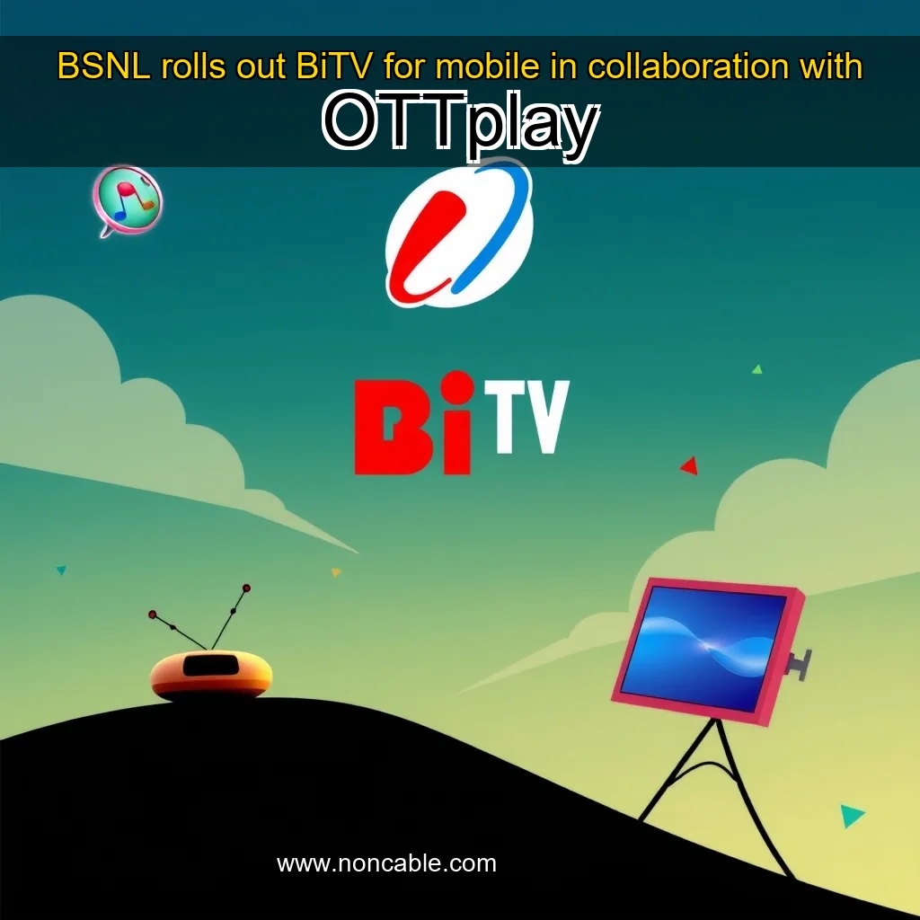 Artistic representation for BSNL rolls out BiTV for mobile in collaboration with OTTplay