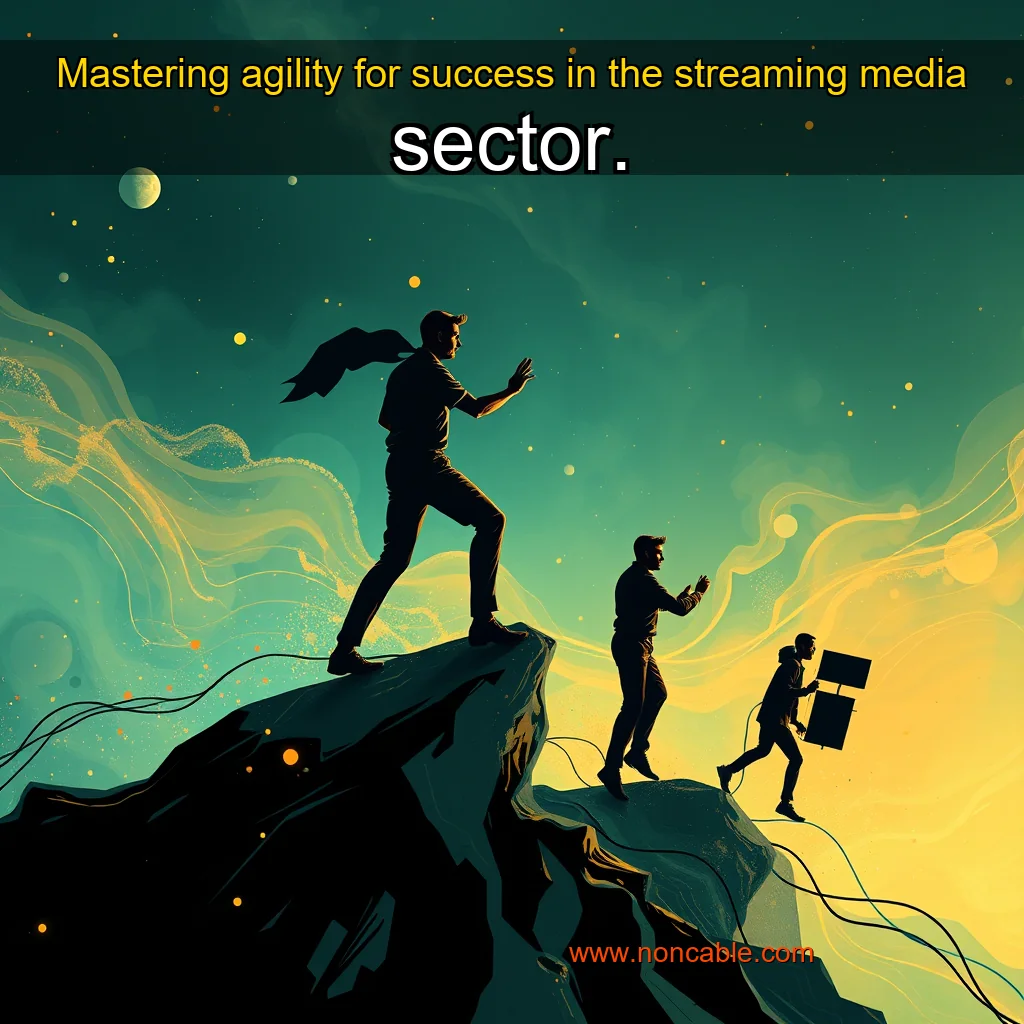 Artistic representation for Mastering agility for success in the streaming media sector.