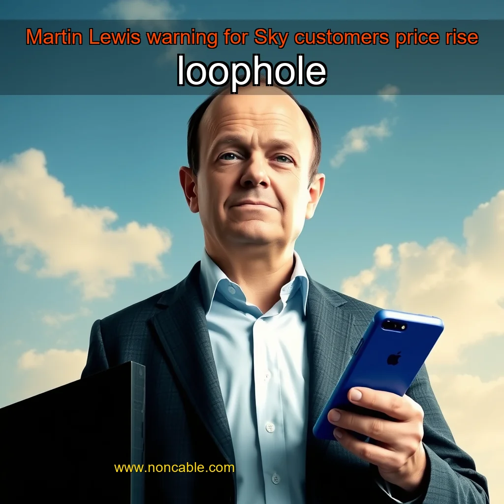 Artistic representation for Martin Lewis warning for Sky customers price rise loophole