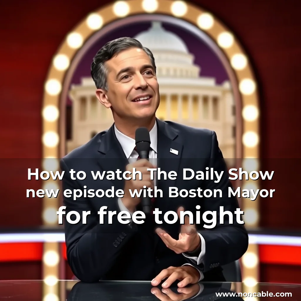 Artistic representation for How to watch The Daily Show new episode with Boston Mayor for free tonight