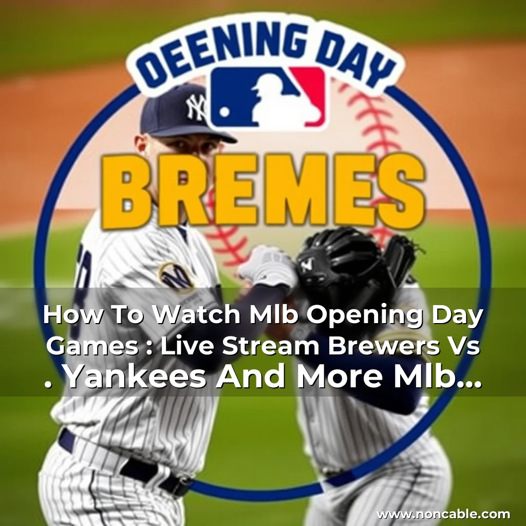 Artistic representation for How To Watch Mlb Opening Day Games : Live Stream Brewers Vs . Yankees And More Mlb Opening Day Games: Live Stream Brewers Vs.