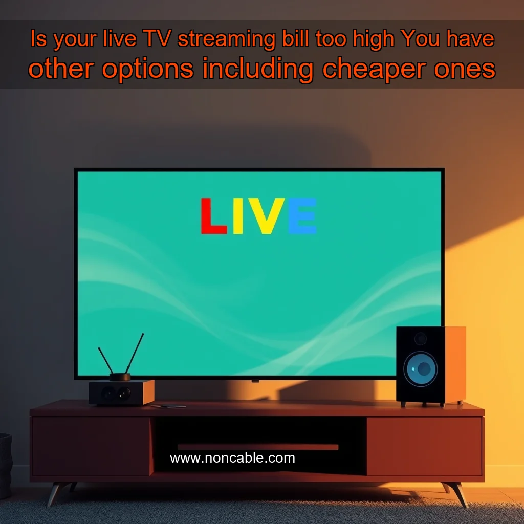 Artistic representation for Is your live TV streaming bill too high You have other options including cheaper ones