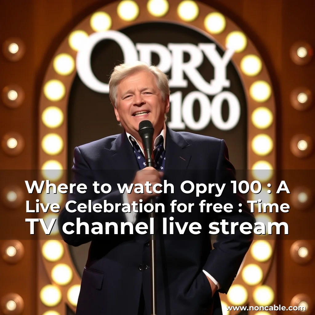 Artistic representation for Where to watch Opry 100 : A Live Celebration for free : Time TV channel live stream