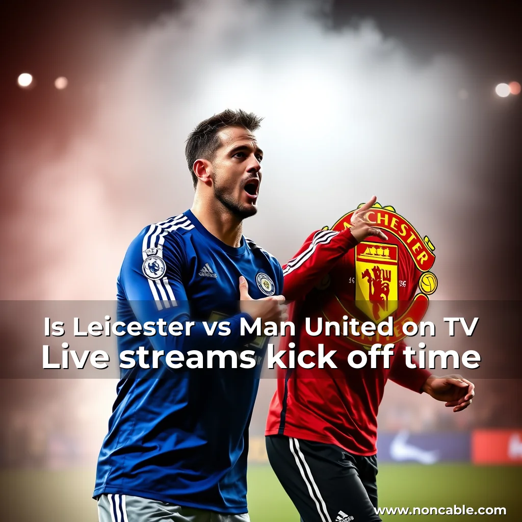 Artistic representation for Is Leicester vs Man United on TV Live streams kick off time