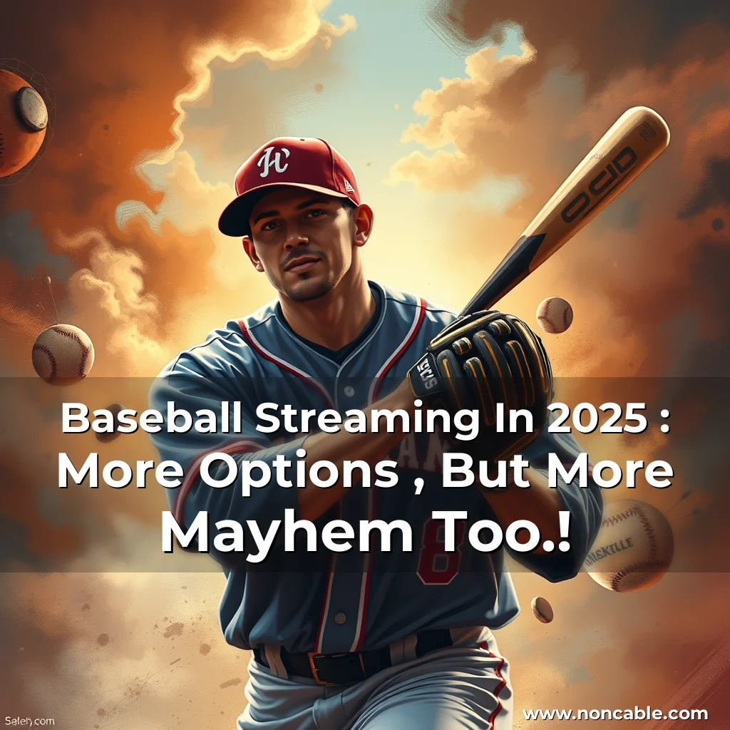 Artistic representation for Baseball Streaming In 2025 : More Options , But More Mayhem Too.!
